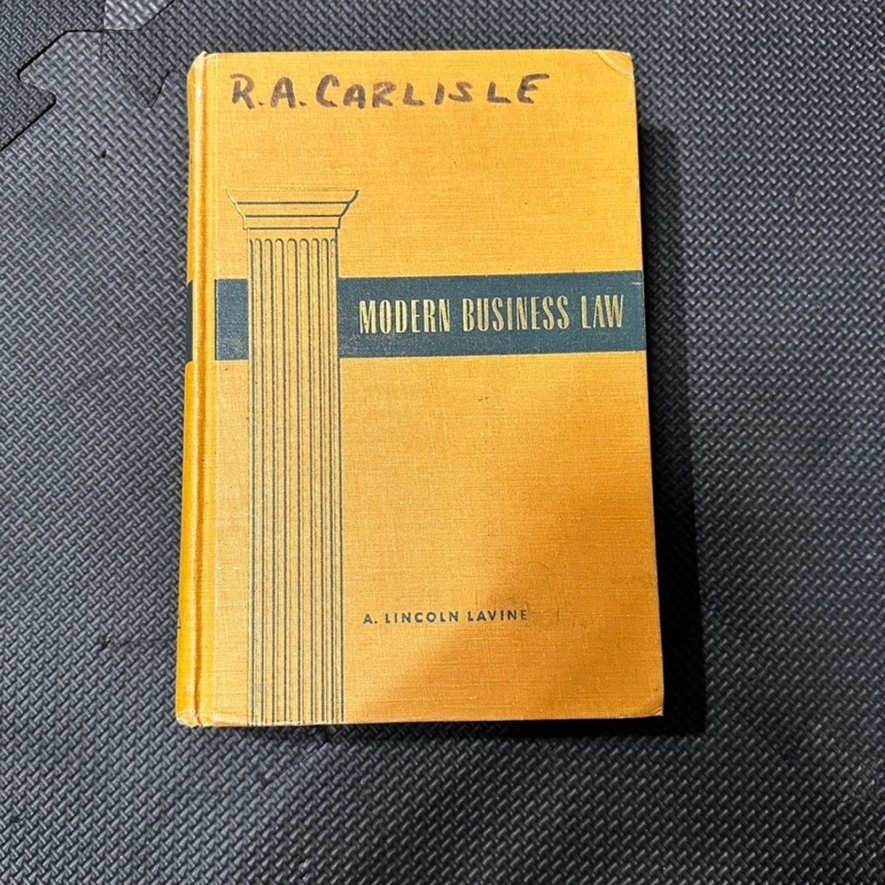 Modern Business Law A Lincoln Lavine Hardcover 1957 Fourth Printing Vintage Book